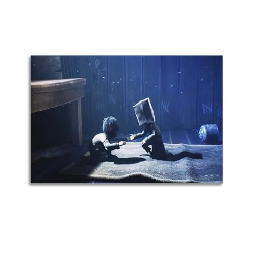 ZIEYDBEYDF Póster decorativo de Little Nightmares con diseño de videojuegos, 20 x 20 cm