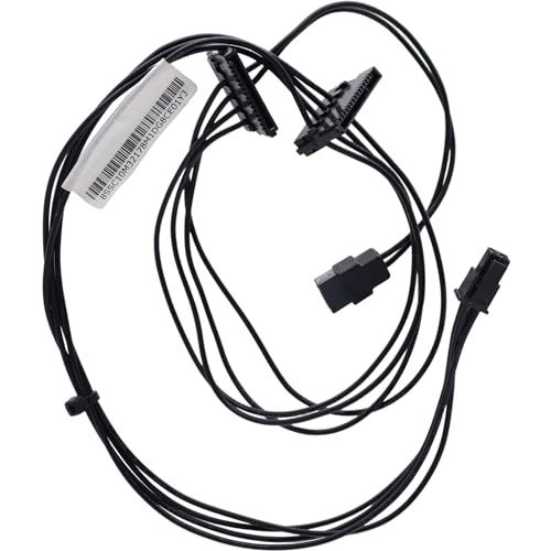 Deal4GO 65cm Mini 4-pin to 2 SATA Power Cable mSATA ODD Cable 00XL204 Replacement for Lenovo ThinkCentre M910Q M920T M710T M910s P330, Black
