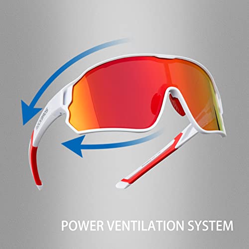 Image of ROCKBROS Polarized Sports Sunglasses Men Women - UV400 Protection Goggle with Myopia Frame for Running Cycling Driving