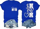 Proud Senior Mom 2027 Shirt Class of 2027 Last First Day Senior Mom Graphic Tee Women Graduation Tops
