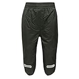  Outburst - Jungen Regenhose Matschhose Skihose Fleecefutter wasserundurchlässig, anthrazit, Größe 116