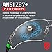 NoCry Clear Safety Glasses for Men and Women with Anti-Fog and Scratch Resistant Wrap Around Lenses, Adjustable Temples and Nose Pads — ANSI Z87 Certified Protective Eyewear with 100% UV Shielding