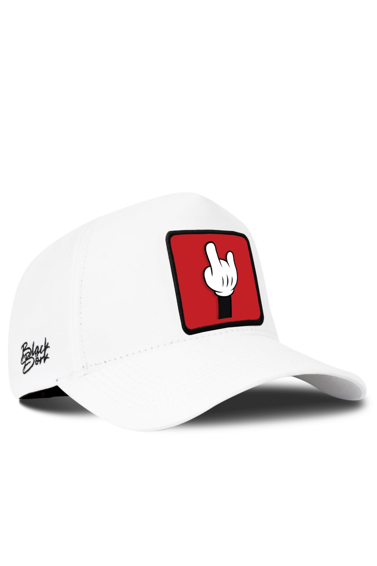 Gorra de Béisbol Premium Blanco con Parche Dedo