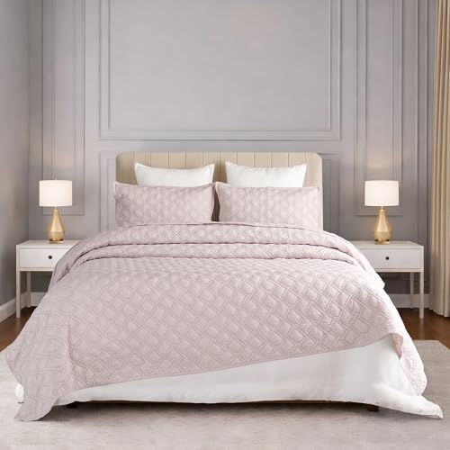 Image of MYTRIDENT Nectarsoft Italian Retreat King Size (228 cm x 274 cm) Bedcover Set, 100% Cotton, Primrose