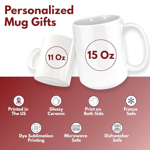 Taza personalizada para hija de cerámica blanca 11 oz miniatura 5