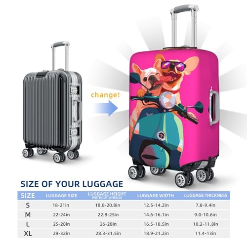 Luggage Cover Protector Suitcase Cover - Cool French Bulldog No.146 Santi-Scratch Uitcase Cover for Luggage2