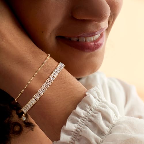 Bracelet for Women Gold Layered Set 14K Gold Filled Stackable Bracelets Trendy Figaro Satellite Chain Cuban Link Minimalist Dainty Bracelet Tennis Bracelet Jewelry2