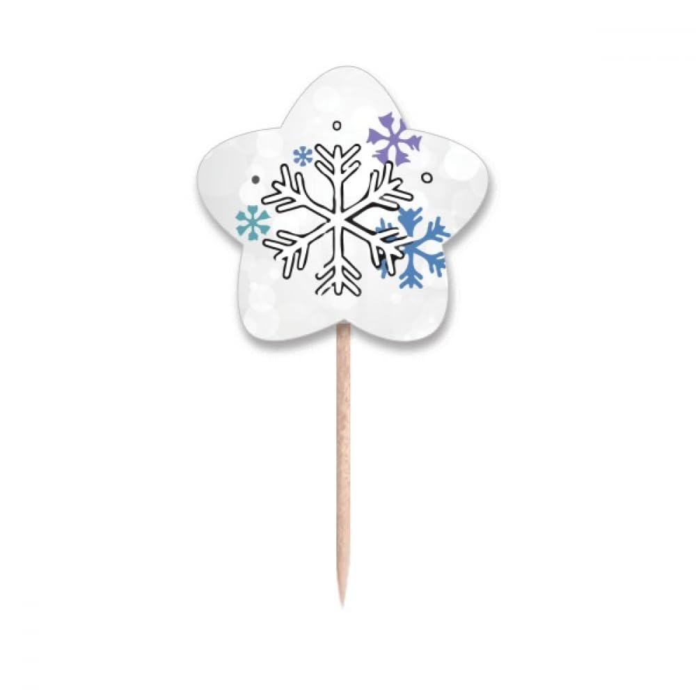 Cure-dents illustration météo hiver robuste à drapeaux étoiles - 4
