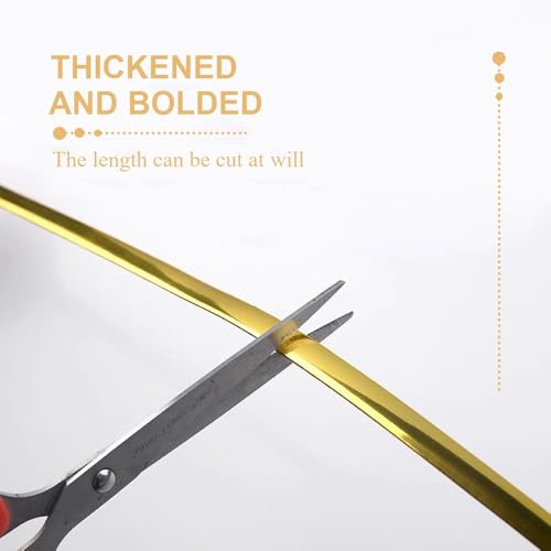 Tiras de pared autoadhesivas para tapar juntas de techo con molduras bronce espejo 7