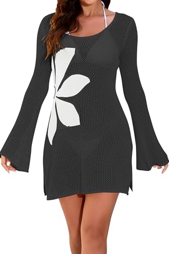 Image of Cakulo Women's Swimsuit Cover Up Crochet Beach Floral Dress