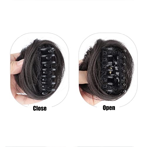 Cat Ears Hair Donut Chignon Claw Clip In Messy Hair Bun Space Bun Hair Pieces Cat Ears Bun Hair Extensions Wig Accessory Ponytail Hairpieces For Women Girls (Light Brown) #TOP7