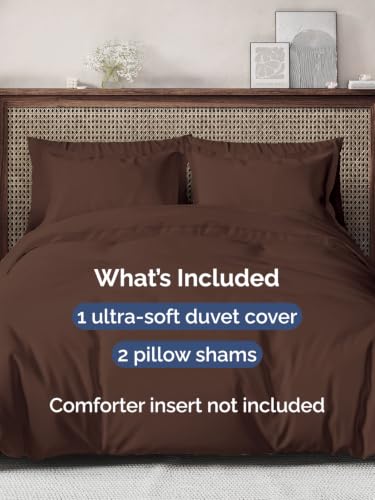 Image of Duvet Cover Super King Size - Soft 3 Piece with Zipper Closure - Brown