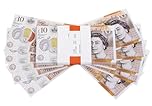 cardly FAKE MONEY £10 BILLS, PROP MONEY POUND | UK COMPANY | 100 NOTES| £1000 Stack | For Movies, Advertising, Play, Party, Supreme, Gun, Fancy Dress, Casino Games (10 GBP)