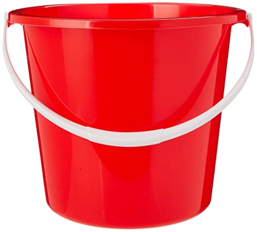 Jantex CD807 Round Plastic Buckets, Red