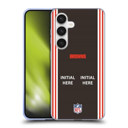Coque Cleveland Browns Samsung S24 5G protégeant des chutes avec initiales