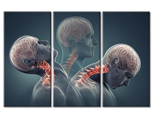 Peinture laboratoire clinique grand format 152x101 cm triptyque déco murale giclée