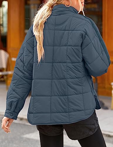 Image of LEANI Women's Oversized Lightweight Puffer Jackets Long Sleeve Zipper Short Coat with Pockets