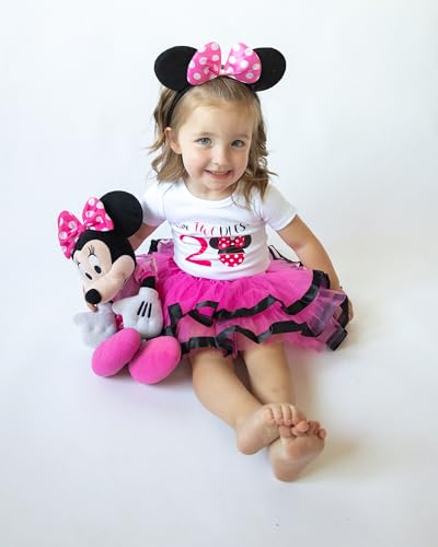 Image of Luke and Lulu Birthday Girl Shirt - 2nd Birthday Outfit Girl - Toddler & Kids 2 Year Old Outfit - Cute Ears & Bow Design