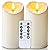 Homemory 6"x3" Outdoor Waterproof Flameless Candles, LED Candles, Battery Operated Candles with Remote and Timers, Electric Fake Plastic Pillar Candles, Ivory White, Set of 2
