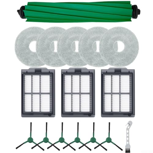 Emiif Robot Vacuum Accessories Kit for Roomba Plus 405 for Combo for 505 Vacuum Cleaner Spare Parts with 6 Side Brushes 3 Filters 1 Main Roller Brush