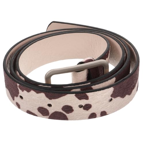 BESPORTBLE Adjustable Cow Print PU Leather Belt for Women Western Style Waistband for Jeans and Pants Lightweight Cowgirl Fashion Accessory in