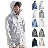 [Soulhapee] 【美容の専門家が推薦】 ラッシュガード メンズ uvカット パーカー 涼しい 日焼け防止 夏用 長袖 ラッシュ 接触冷感 通気性 UPF50+ アウター 夏 フード付き 紫外線対策