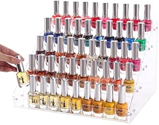 Cocoarm Nail Polish Stand, 5 Tiers Clear Acrylic Nail Varnish Holder Nail Polish Display Stand Large Makeup Storage Rack Nail Polish Rack Display for Bedroom