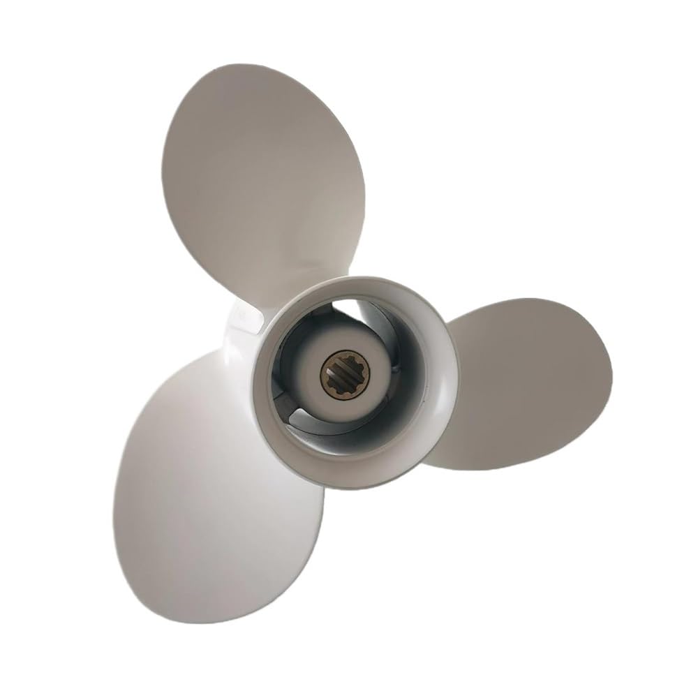Hélice marine 9 1/4 x 9-J en alliage d'aluminium haute résistance pour moteurs hors-bord
