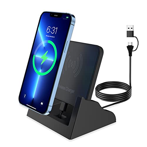 Image of COO Wireless Charger 15W Max Fast Wireless Charging Stand, Wireless Phone Charger for iPhone 14 /13 /12 /11 /X /XS Max /XR /8, Samsung Galaxy S22 /S21 /S20 /S10 /S9 /S8 /Note 20 /10 /9 Wireless Charging Pad