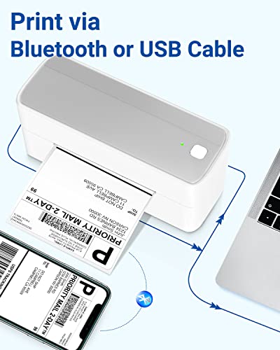 Omezizy Bluetooth Shipping Label Printer - Wireless Thermal Label Printer, 4X6 Label Printer For Shipping Packages Support Iphone, Android, Pc, Compatible With Usps, Shopify, Amazon, Etsy, Ebay #TOP1
