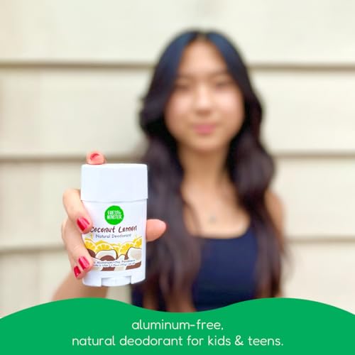 Fresh Monster Natural Deodorant for Kids & Teens I Mom's Choice Gold Award Winner | Aluminum-Free, Paraben-Free, Hypoallergenic I 24-Hour Protection I Coconut-Lemon Scent I 1.76 oz