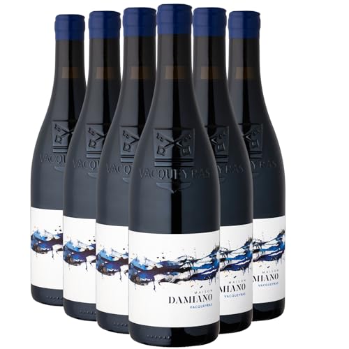 Vacqueyras tinto 2022 - Maison Damiano - DOP - Valle del Ródano - Francia - Variedades de uva Grenache,Syrah,Mourvèdre - 12x75cl