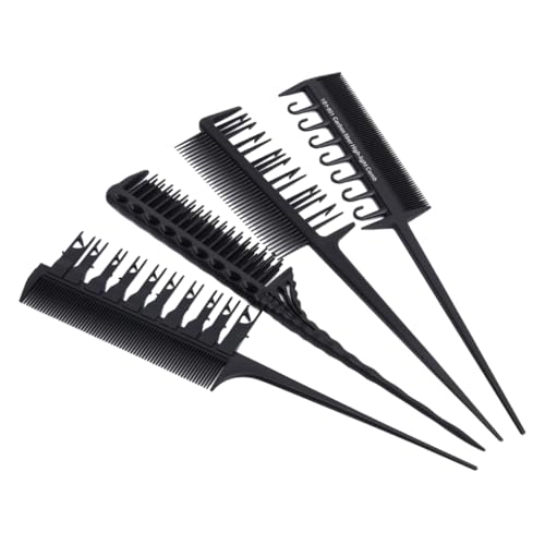 Baluue 4pièces Peignes Pour Coiffeur Peignes à Mèches Pour Coloration Et Teinture Capillaire Outils De Coiffure