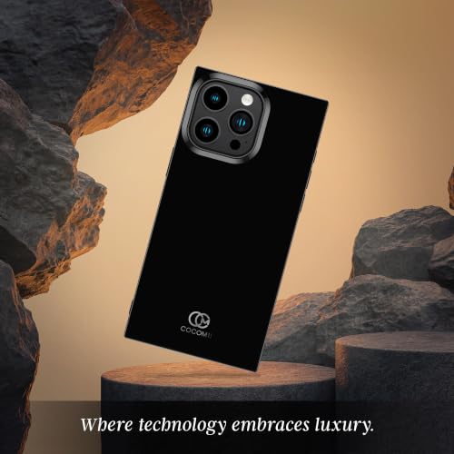 Image of COCOMII Rectangle for iPhone 15 Pro Case, Glossy Ebony
