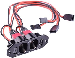 RC Large Middle Small Square Heavy Duty Dual Power Switch Anodized Aluminum Compatible with Universal Fit for RC Model Helicopter Engine Plane Fuel Dot(midellduty)