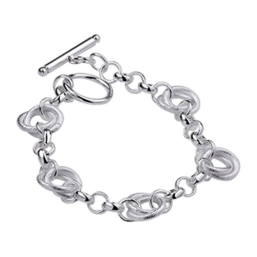Preisvergleich Produktbild Amesii Damen-Armband aus 925er Sterlingsilber, Kreiskette, Geschenk, Armreif Schmuck