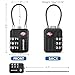 2 Pack TSA Approved Travel Luggage Locks, Metal Cable Combination Lock Alloy, Keyless 3-Digit Padlocks, Weatherproof TSA Accepted Padlock Toolbox Lock for Gym Locker, Golf Bag Case, Backpack, Black