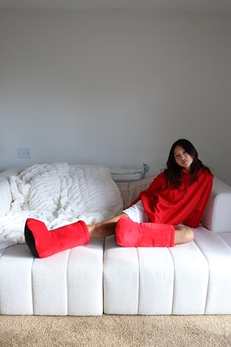 Big Red Plush Boots- Incredidbly Soft and Comfortable Premium Plushie Slippers4