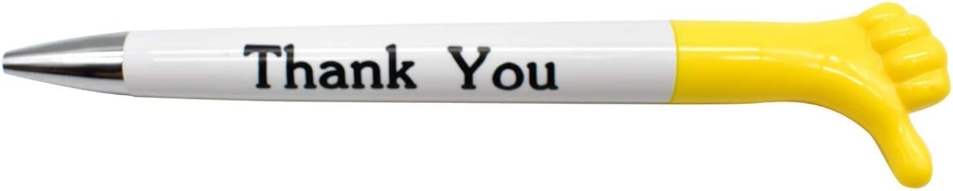 Maydahui 25 PCS Thank You Greeting Gift BallPoint Pen Thumbs Up Pens Cute Hand Gesture Pens for Thanksgiving Employee Appreciation Party (Black and Blue Ink Random Delivery) (Pack of 2)