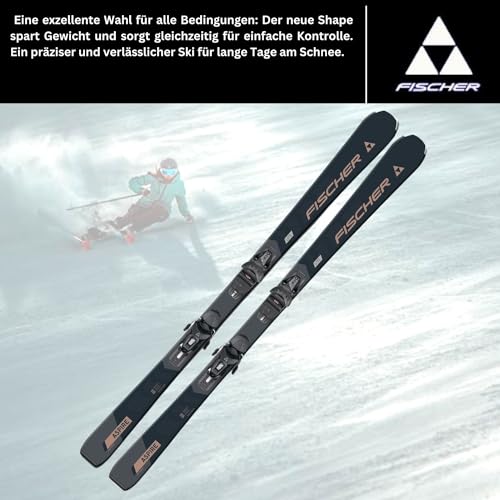 Fischer Aspire SLR Women's Alpine Ski Carving Skis On-Piste Rocker 160 cm with RS9 SLR Z3-9 Binding All Mountain Skis Suitable for Beginners to Advanced Skis - Image 3