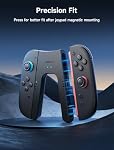 JSAUX Switch 2 Charging Grip for Nintendo Switch 2, Magnetic Grip Controller Compatible with Switch 2 JoyPad, Play While Charging with LED Indicator& 1.5m/4.9ft Charger Cable (Charging Grip)
