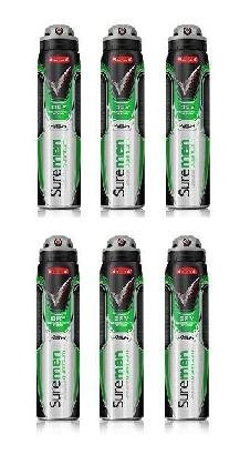 x 250ml Sure Men Quantum 48h Dry Anti-Perspirant Deodorants by Sure Men