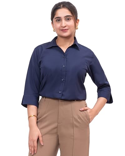 Image of ESTA Women 3 /4 Sleeve Stylish Western Official Formal Shirts Regular fit Shirts for Women