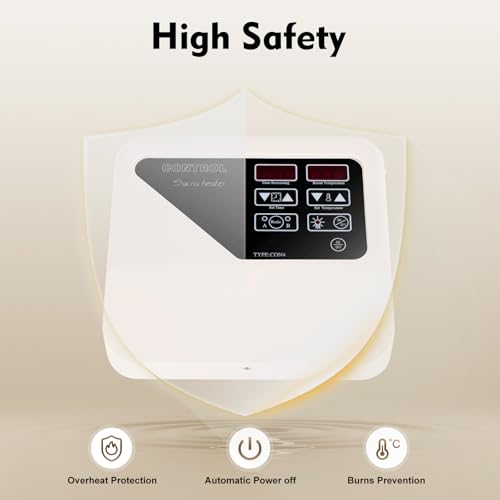 MINRS Controlador digital para sauna de 3 – 9 kW, 220 V-245 V, controlador digital externo, pantalla con protección contra fugas y función de memoria para saunas privadas, spas, centros de fitness - imagen 3