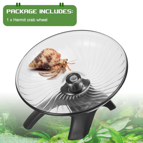 image for Poen Hermit Crabs Exercise Wheel Toy 4.13 x 2.95 x 3.34 Inch Silent He