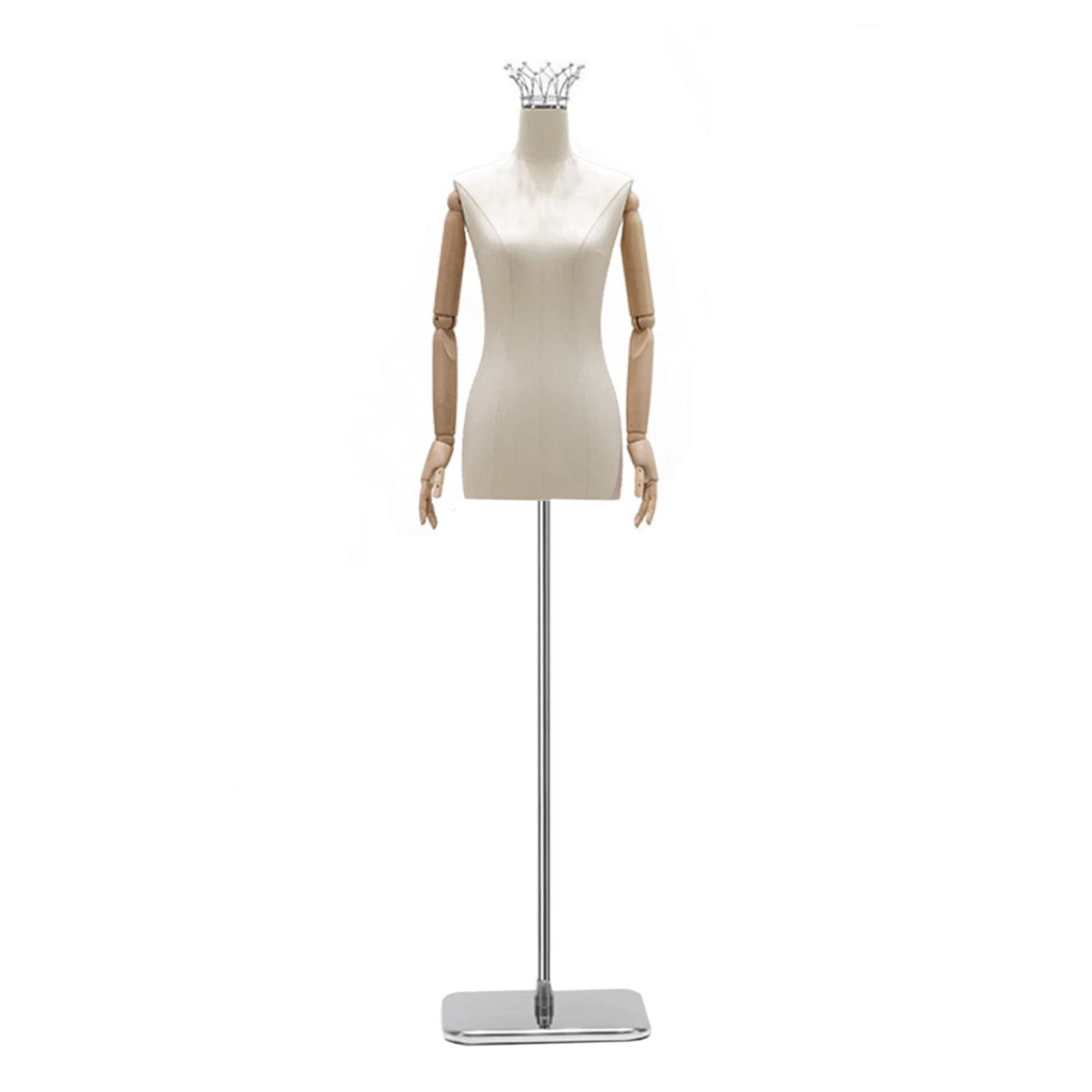 Kleiderpuppe Schneiderpuppe Schaufensterpuppe Körper Weiblich Mit Ständer, Kleiderpuppe Ständer Mit Flexiblen Armen Für Hochzeitskleid/ Brautkleid/ Pullover/ T-Shirts Für Schaufenster ( Color : Square Küche, Haushalt & Wohnen