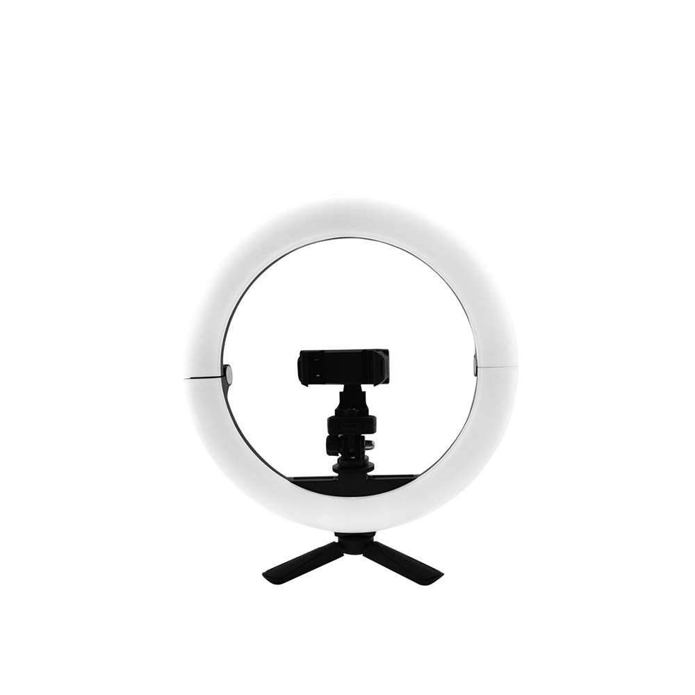 Foldable Light Ring Light with Tripod Stand And Phone Holder LED Circle Lights Halo Lighting for Makeup Live Streaming Photo Photography Vlogging Video(10'')