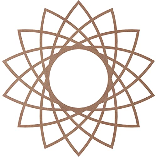 Image of Ekena Millwork 36 inchOD x 13 7 /8 inchID x 3 /8 inchT Eleanor Wood Fretwork Pierced Ceiling Medallion, Wood (Paint Grade)