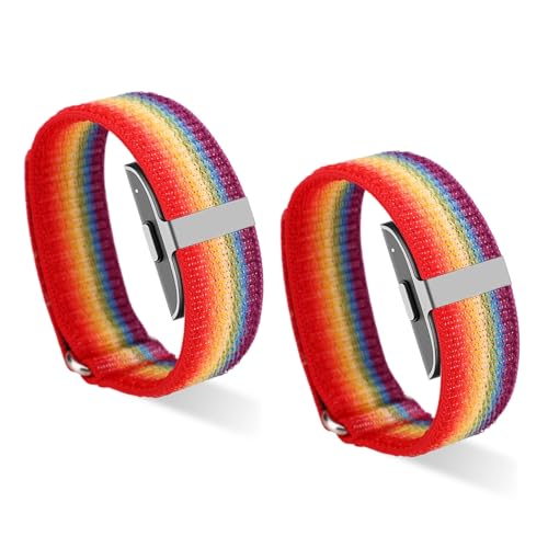2szt Pasek Wymienny do Opaski Hume Health Band, 26,8 x 2 cm Regulowany Pasek Wymienny do Spania Wędrówek Jazdy na Rowerze Kobiet i Mężczyzn Prezent (Wielobarwność)