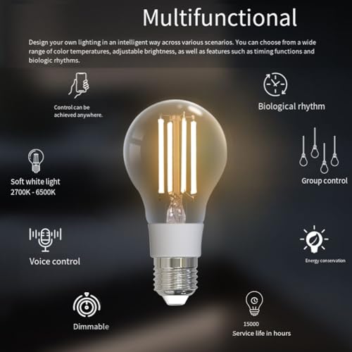 Ampoule Filament Zigbee Tuya 7W Éclairage Décoratif Intérieur Connecté - 3